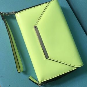 BCBG Neon Wristlet